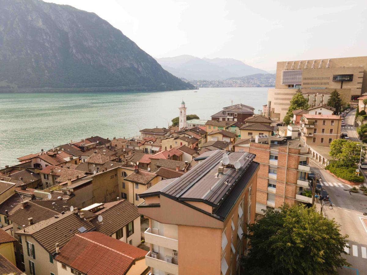 Apartmán Casa Madlen - Bright Attic With Marvelous View Campione dʼItalia Exteriér fotografie