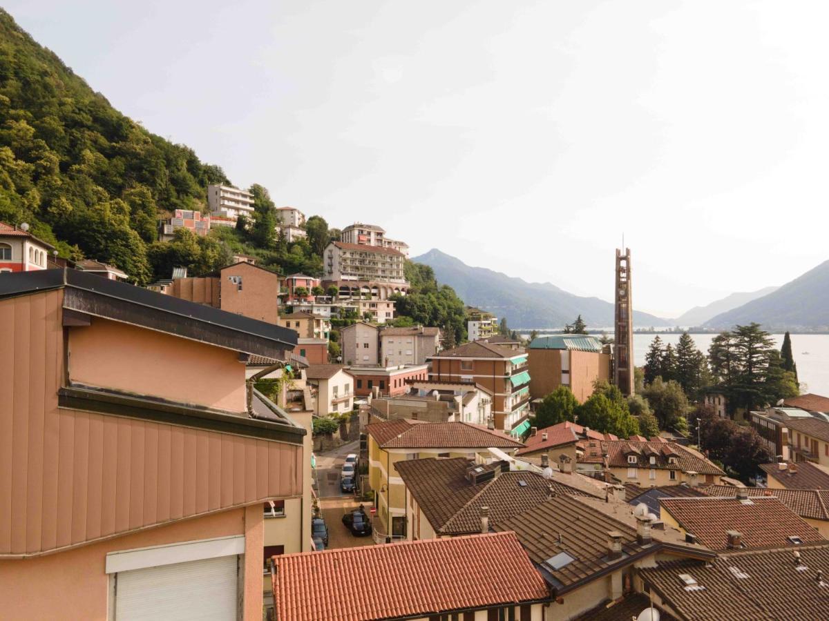 Apartmán Casa Madlen - Bright Attic With Marvelous View Campione dʼItalia Exteriér fotografie