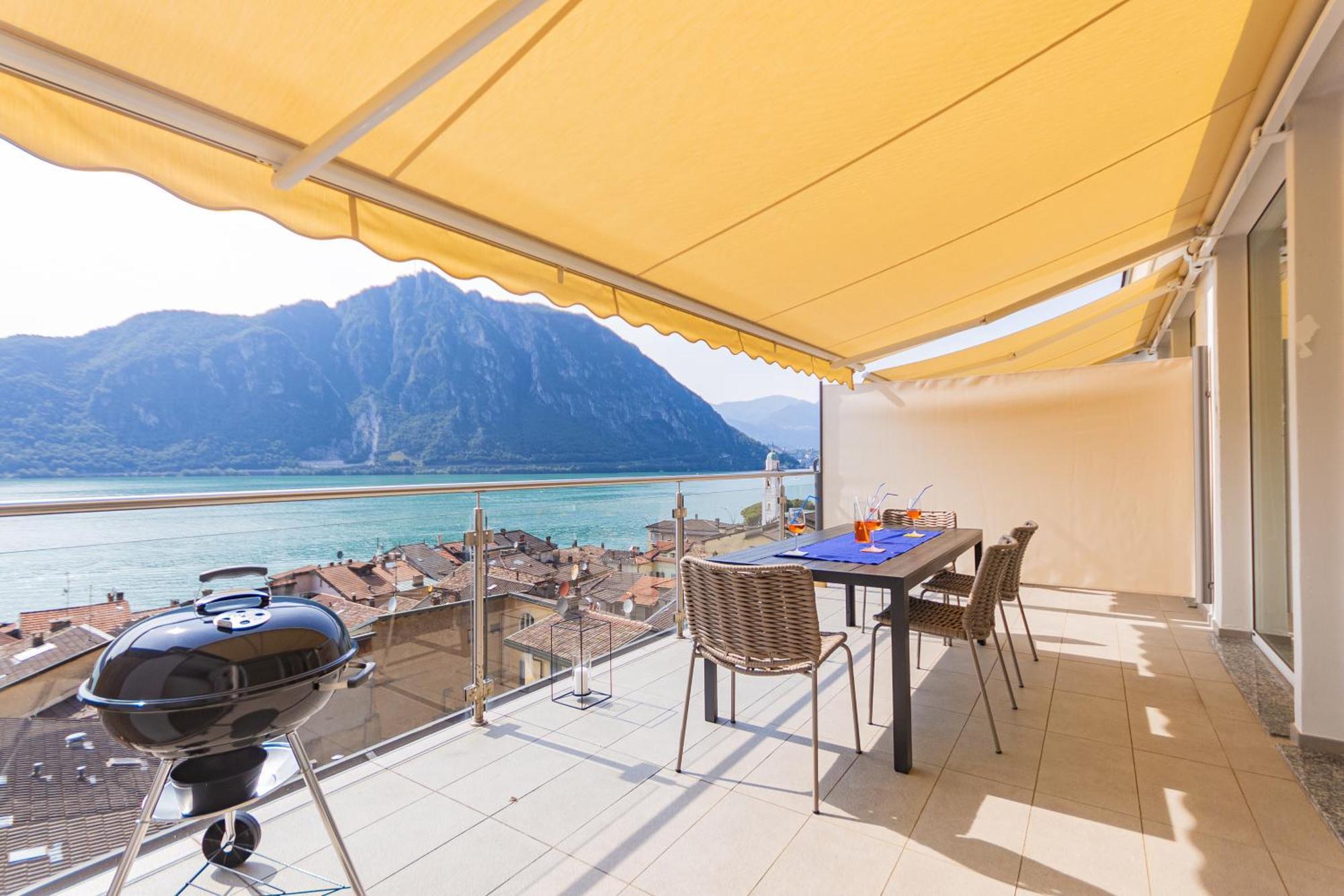 Apartmán Casa Madlen - Bright Attic With Marvelous View Campione dʼItalia Exteriér fotografie